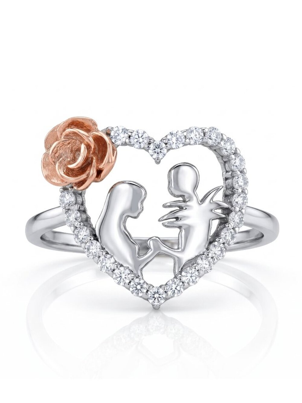 RARE Jack & Sally Ring, Nightmare Before - 925 Sterling Silver Disney Valentines
